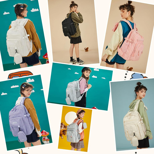 Mochilas Escolares Para Adolescentes, Compartimento Para Computadora Portátil Para Niñas Y Mujeres, Bolsa Escolar Para Universidad, Escuela Secundaria