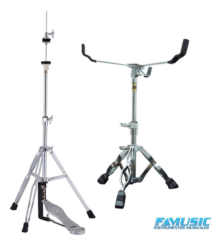 Imagen 2 de 11 de Set De Soportes Bateria 4 Fierros + Pedal + Banqueta