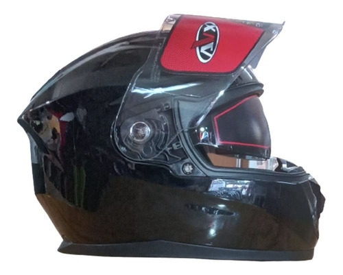 Imagen 7 de 9 de Casco Avx Fs 818 Inte. Flat Color Shiny Black D/visor Beitia