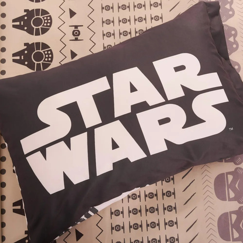 Juego De Sabanas 2 Plazas Star Wars Piñata Gris Star Wars