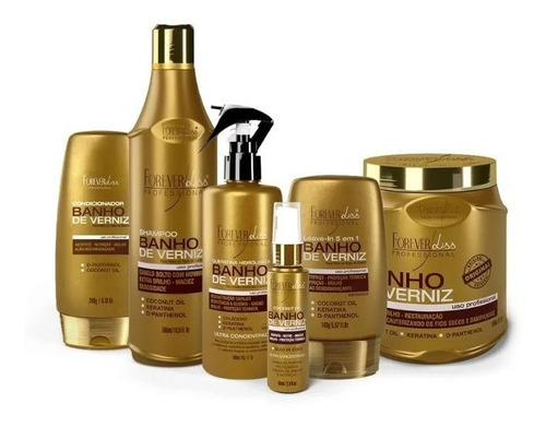 Kit Banho De Verniz Profissional Completo Forever Liss 1kg