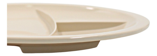 Juego De Platos Melamina Beige Con 3 Divisiones 6