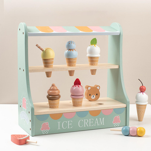 Juego De Juguetes De Helado Práctico Con Soporte