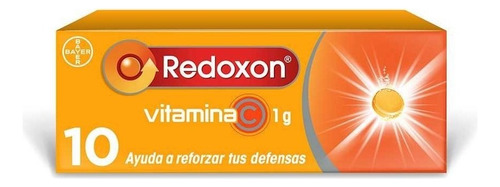 Bayer Redoxon Esfervecente 1 Gr X 10 Un Sabor Naranja Naranja