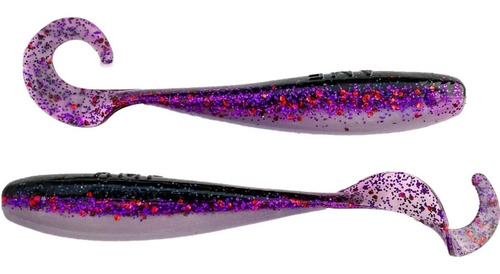 Señuelo Gomas Am Fishing 4 Pulgadas 8 Pack Para Pesca Color Midnight Mullet