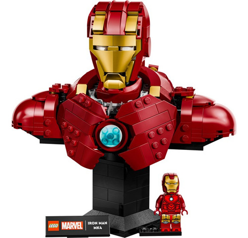 Lego Marvel Busto De Iron Man Mk4 76327 - 436pz 436 Iron Man Mk4