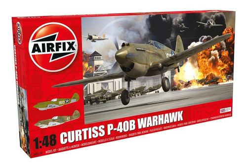 Wwii Curtiss 40b Warhawk 48 Kit Modelo Plástico Para Aviones