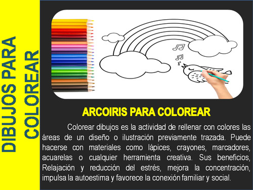 Arcoiris Libro Imprimir Colorear Pintar