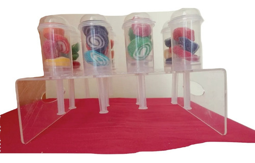 Base De Acrilico Push Pops 16 Orificios 3 Pzs