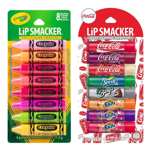 Kit 2 Party Pack: Crayola Y Coca-cola - Lip Smacker