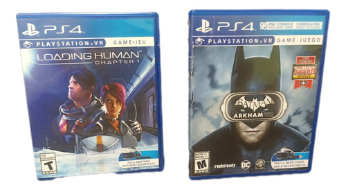 Playstation Vr Duo Pack Ps4 Batman Arkham + Loading Human (Reacondicionado)