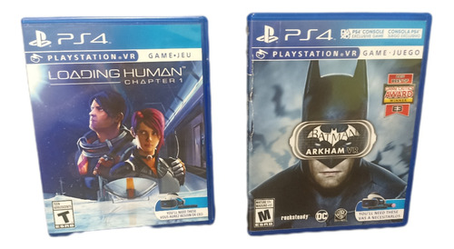 Playstation Vr Duo Pack Ps4 Batman Arkham + Loading Human  (Reacondicionado)