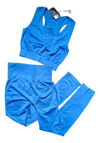 Conjunto Deportivo Seamless Mujer D Lirio Top Y Calza Larga