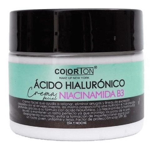 Crema Facial Ácido Hialuronico Y Niacinamida B3 Colorton