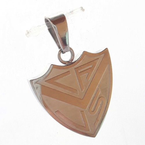 Imagen 2 de 8 de Escudo Acero Quirúrgico Velez + Cadena + Grabado Laser