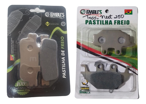 Kit Pastilha Dianteira + Traseira Dafra Next 250 Promocao