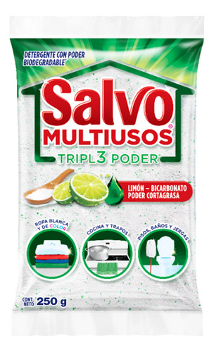 Caja De Detergente Multiusos Salvo 30 Piezas De 250g C/u