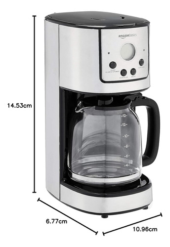 Cafetera Digital Basics De 12 Tazas Con Jarra Y Reutiliza...