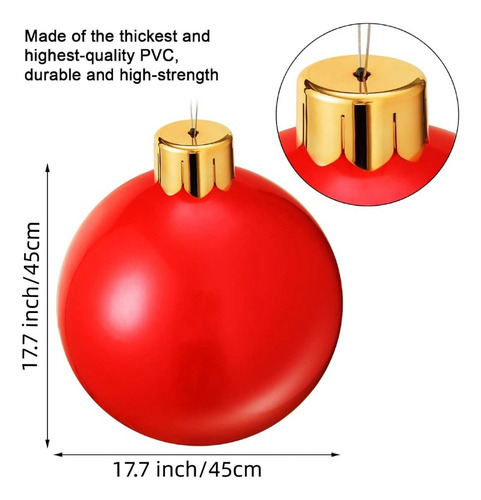 2 Piezas De Decoración De Bolas De Navidad Grandes For Deco