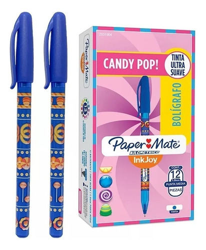 Boligrafo Paper Mate Candy Pop Wrap St100 Azul