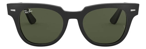 Gafas de sol Ray-Ban Wayfarer Meteor Standard con marco de acetato color gloss black, lente green de cristal clásica, varilla gloss black de acetato - RB2168