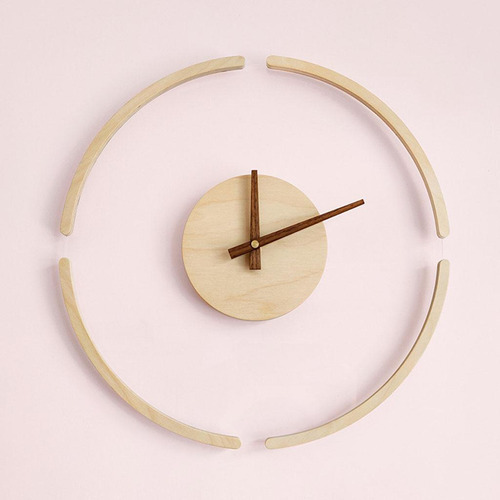 Reloj De Pared De Madera De 14 Pulgadas Simple Minimalista