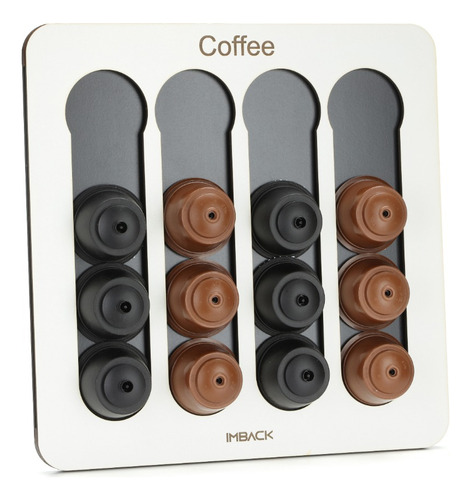 Porta Cápsulas Organizador De Pared Para Dolce Gusto Café Color Blanco y negro