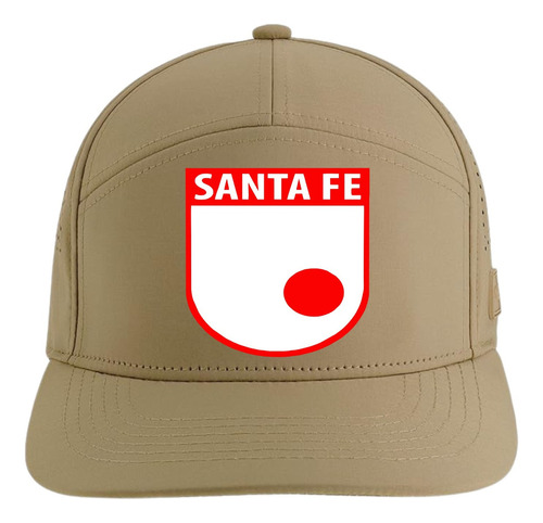 Gorra Independiente Santa Fe 5 Paneles Premiun Caqui