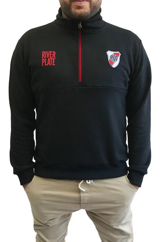 Buzo River Plate Licencia Oficial Medio Cierre 100% Algodón | FANATIGOL  Merchandising Oficial De Fútbol