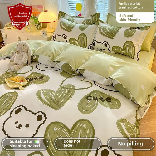 Sábanas Cómodas Y Transpirables Con Diseño De Oso Del Bosque