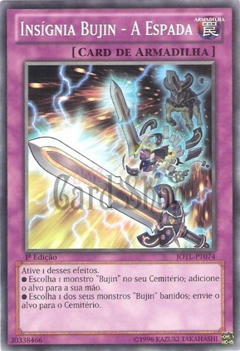 Yu-gi-oh Insignia Bujin - A Espada - Comum Frete Incluso