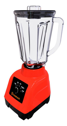 Licuadora 750w Vidrio 2l Perilla 3vel Bosstech B3 Rojo