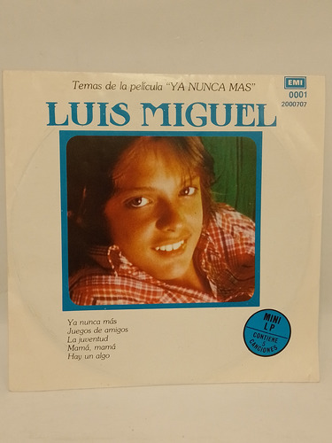 Luis Miguel Vinilo Simple Ya Nunca Más Impecable 