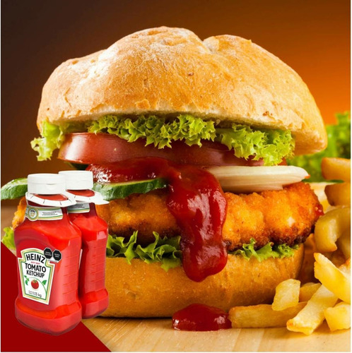 Ketchup Heinz Salsa Tomate Cátsup Jumbo Hamburg Pizz Hotdogs