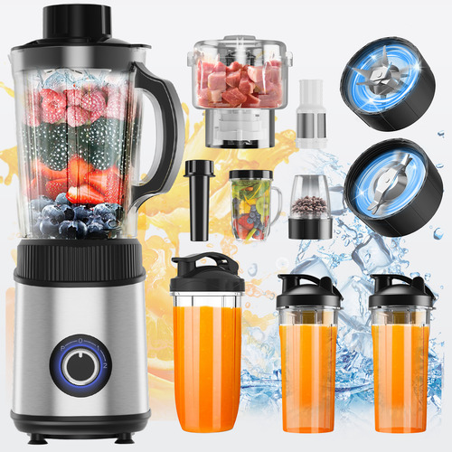 Licuadora Profesional Portátil Electrica Moledor Procesador De Alimentos Extractor De Jugos Eléctrico 22 unidades 800 W 4 Marchas