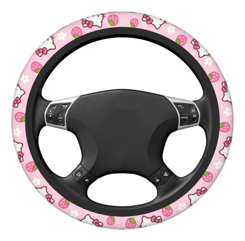 Funda Para Volante De Hello Kitty Fresas Universal