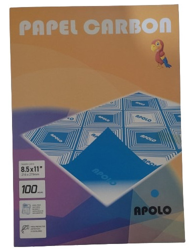 Papel Carbon Tamaño Carta 100 Und Azul