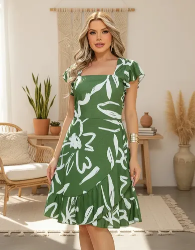 Vestido Feminino Midi Elegante Moda Evangélica