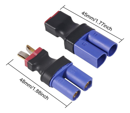 Adaptador Rc: 4pzs Ec5 A Conector T-plug Estilo Deans