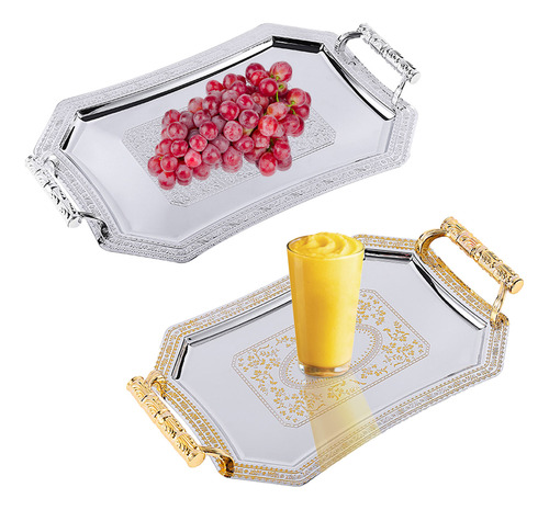 (gd-s) Bandeja De Almacenamiento De Acero Con Asa, Diseño De