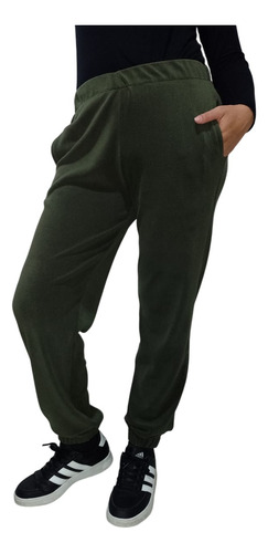 Pantalón Térmico Mujer Micro Polar Jogging Talles Amplios