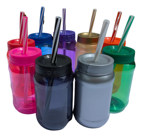 100 Vasos, Tarros Botes 500 Ml De Colores Para Fiestas Mandare Mensaje Para Seleccionar Colores