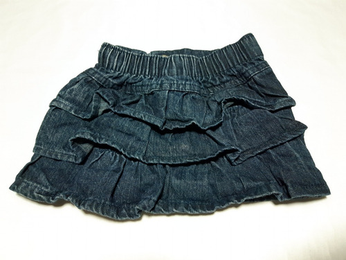 Imagen 2 de 2 de Falda De Jean Para Bebé Talla 3 A 6m
