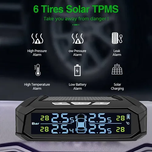 Sistema De Monitoreo De Presión De Neumáticos Car Tpms Solar