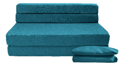 Funda Extra Sofá Cama Matrimonial Cozy Plegable Memory Foam Color Verde
