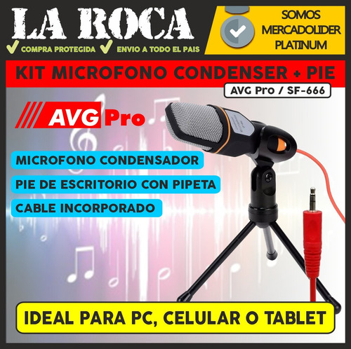 Imagen 3 de 10 de Microfono Tripode Escritorio Pipeta Podcast Streaming