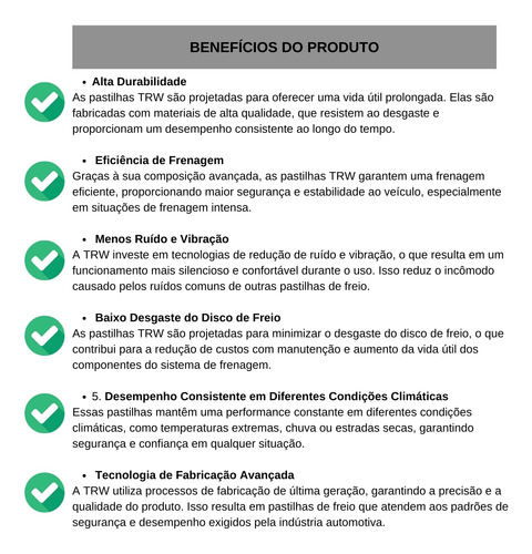 Pastilhas Dianteiras Original Trw Corsa/celta 2009 1.0 1.4