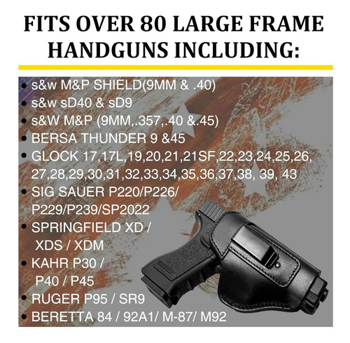 Holla De Cuero Carretera Oculta Holster De Pistola Para 9 Mm