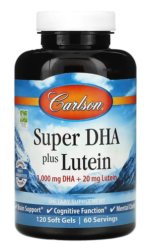 Carlson Labs Super Dha Plus 1000mg, Luteina 20mg 120caps Sfn