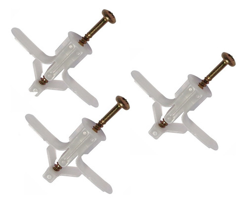 Kit 20 Buchas Nylon Para Drywall + Parafuso Cabeça.chata 8mm